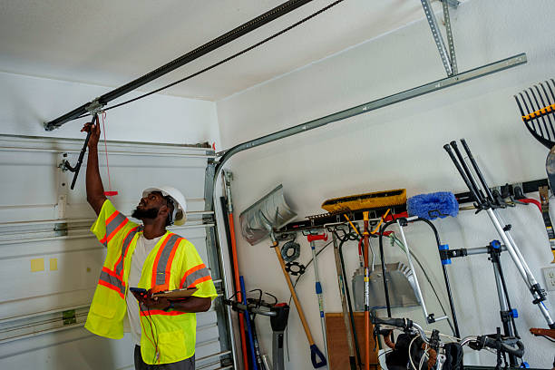Professional Garage Door Panel Replacement technician working in Lackland AFB, TX